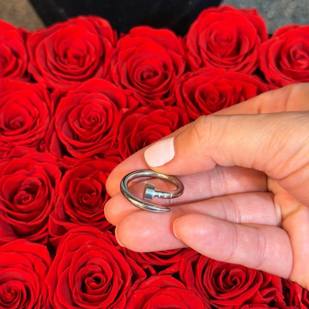 Screw Ring Silver with stamp